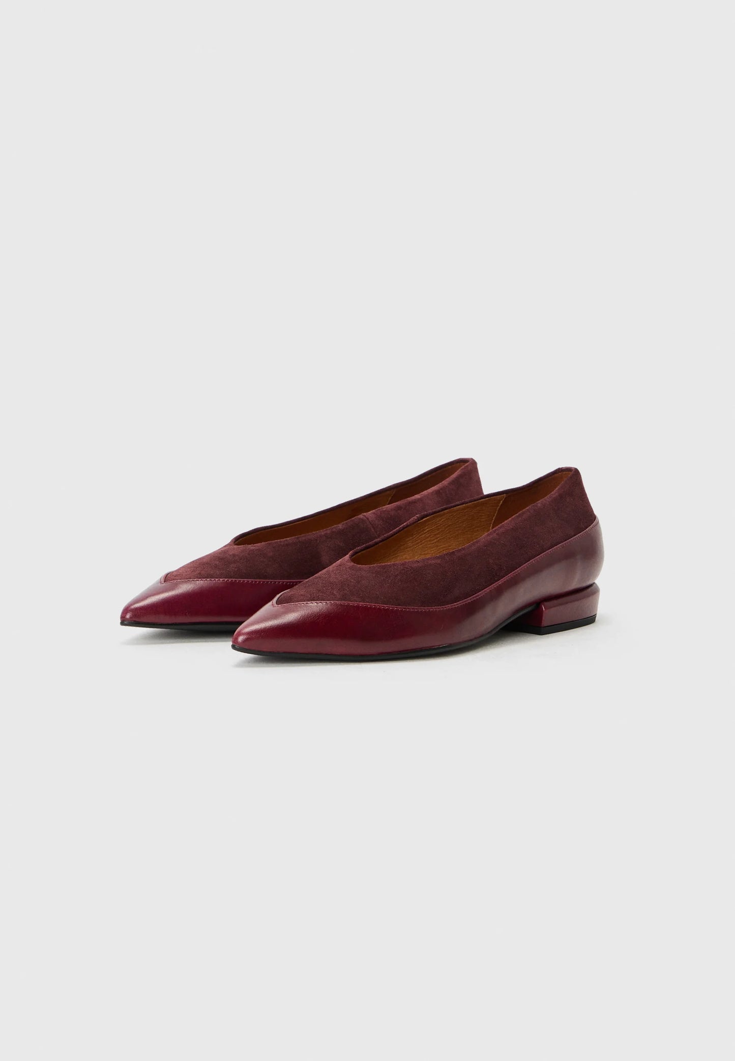 Angel Alarcon | Ballerines en cuir ''DENISE'' - Merlot