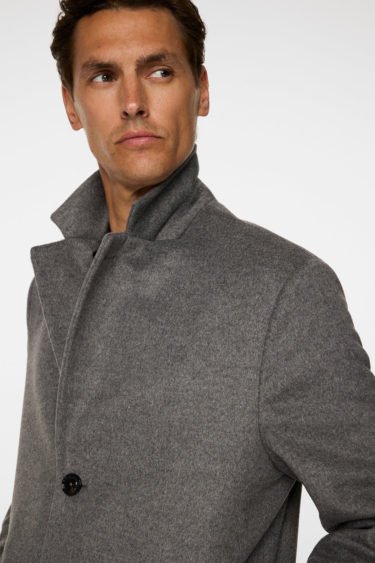 J.LINDEBERG | Manteau "August Melton" Cashemere - Gris