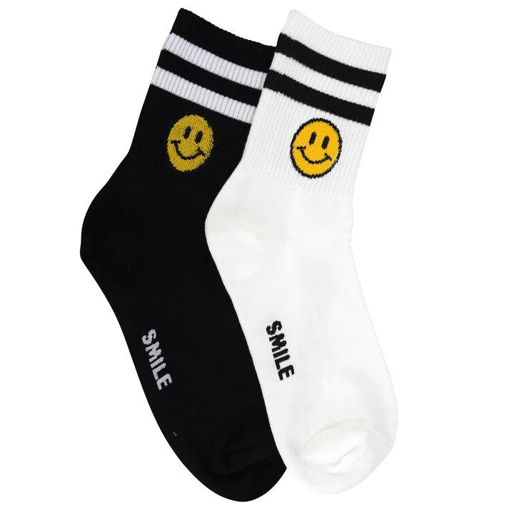 LIMLIM | Chaussettes "SMILEY" - Noir
