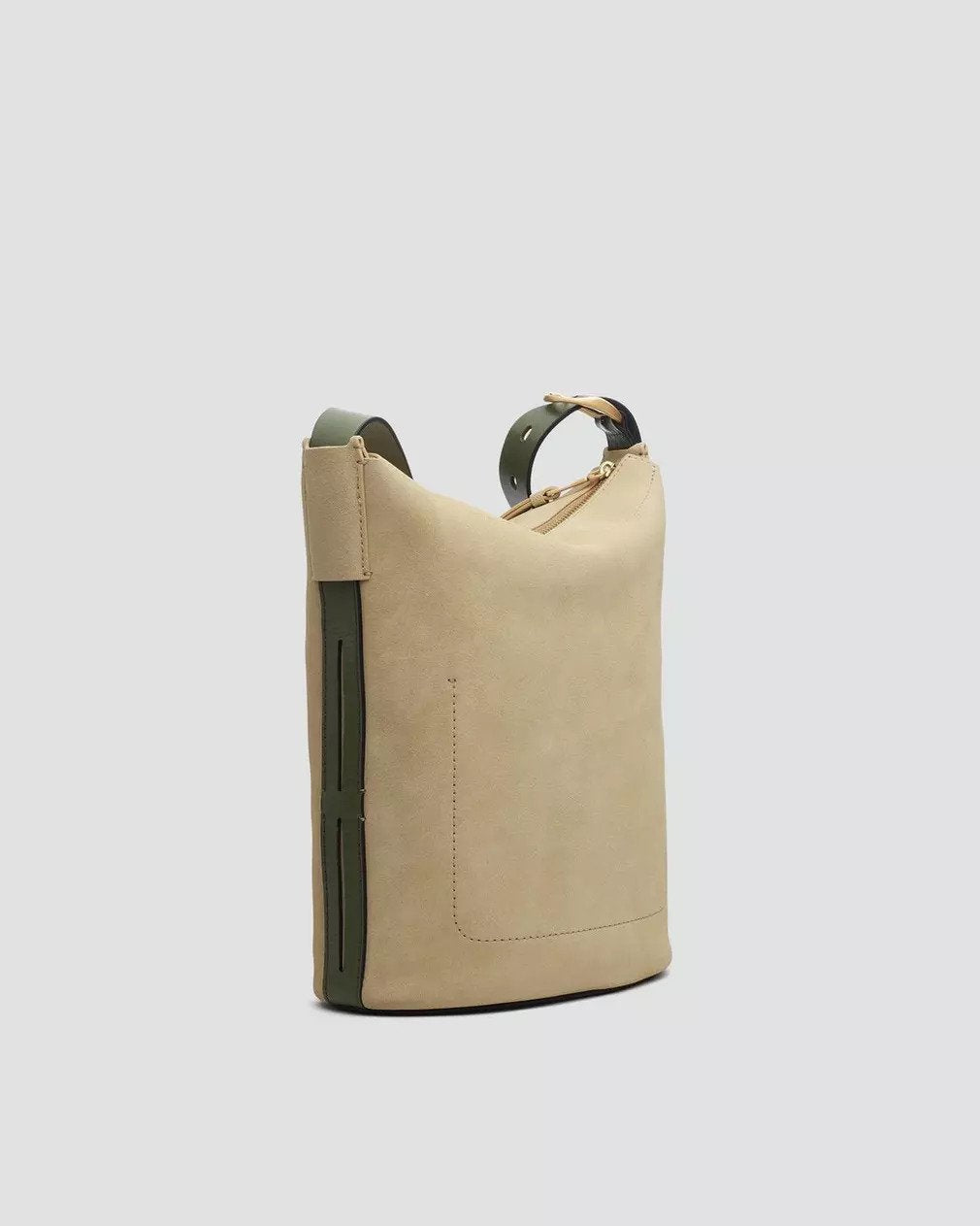 RAG&BONE - Sac en daim "BELIZE" - Écru et vert