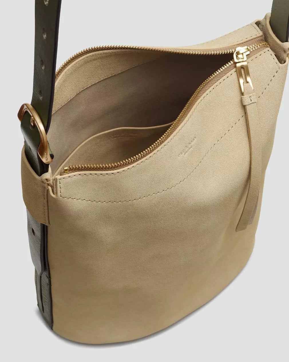 RAG&BONE - Sac en daim "BELIZE" - Écru et vert