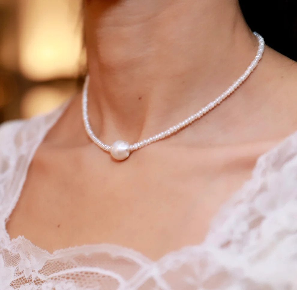 RM Kandy - Collier "CATE" ras du cou en perles