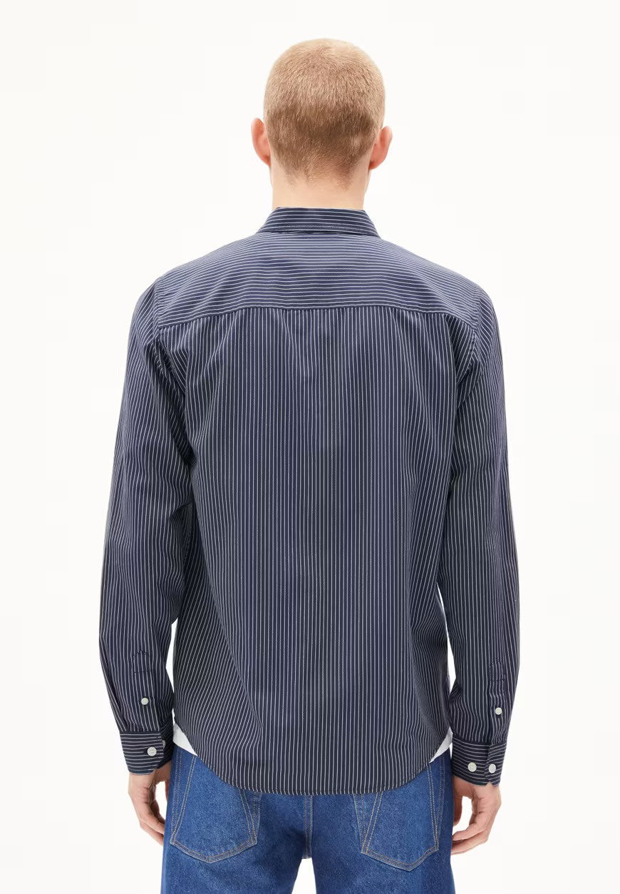 ARMEDANGELS | Chemise rayé "QUAASA" - Bleu marine