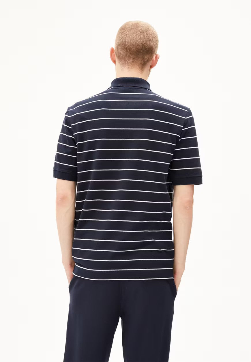 ARMEDANGELS | Polo rayé "MAARIO" - Bleu marine & blanc