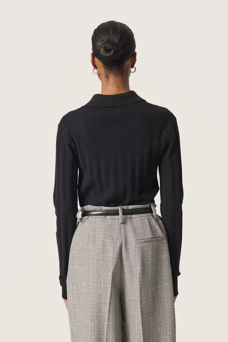 SOAKED IN LUXURY | Polo "SPINA" - Noir