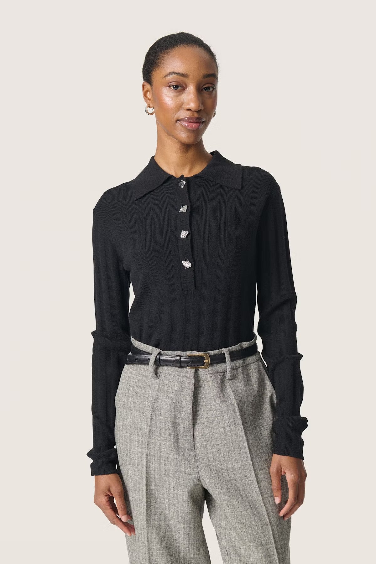 SOAKED IN LUXURY | Polo "SPINA" - Noir