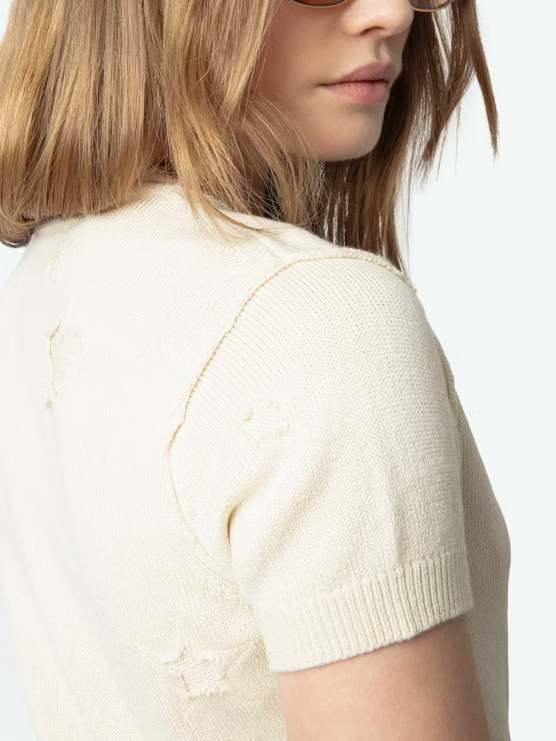 Zadig & Voltaire | Pull manches courtes "BULLY" - Ecru