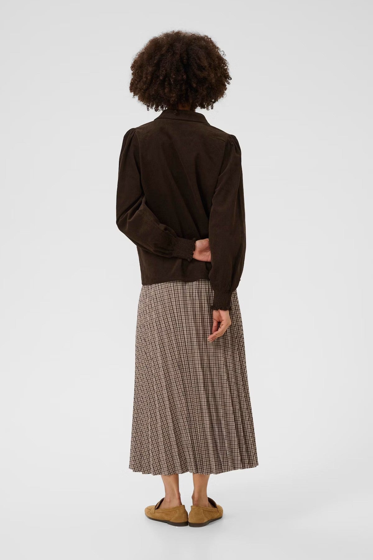 Culture | Chemise Velour côtelé 'Rhaena' | Marron