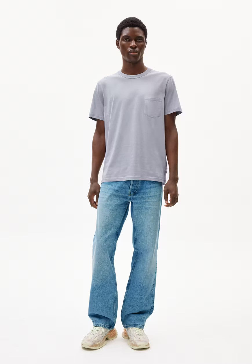 ARMEDANGELS | T-Shirt avec poche "MAARKOS" - Gris de lin