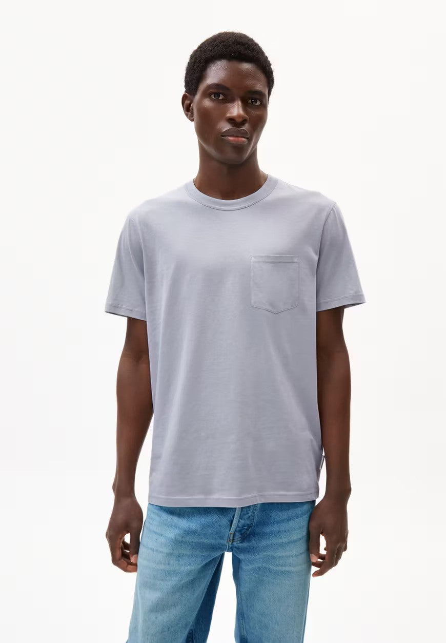ARMEDANGELS | T-Shirt avec poche "MAARKOS" - Gris de lin
