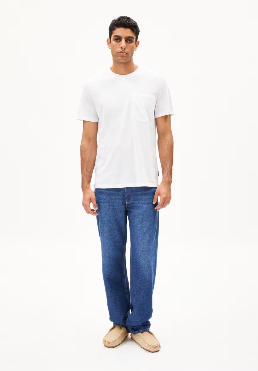 ARMEDANGELS | T-Shirt avec poche "MAARKOS" - Blanc
