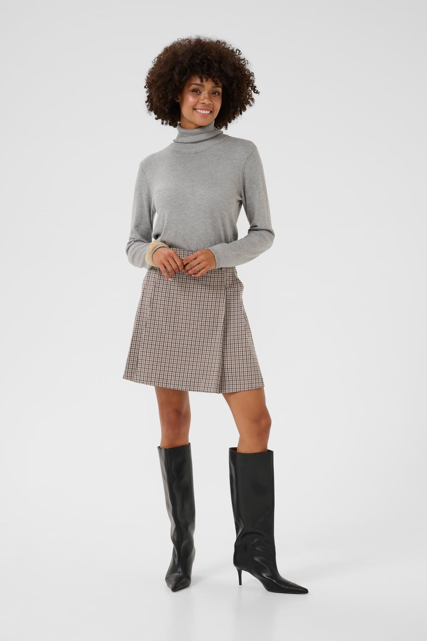 Culture | Jupe 'Checka' | Brun