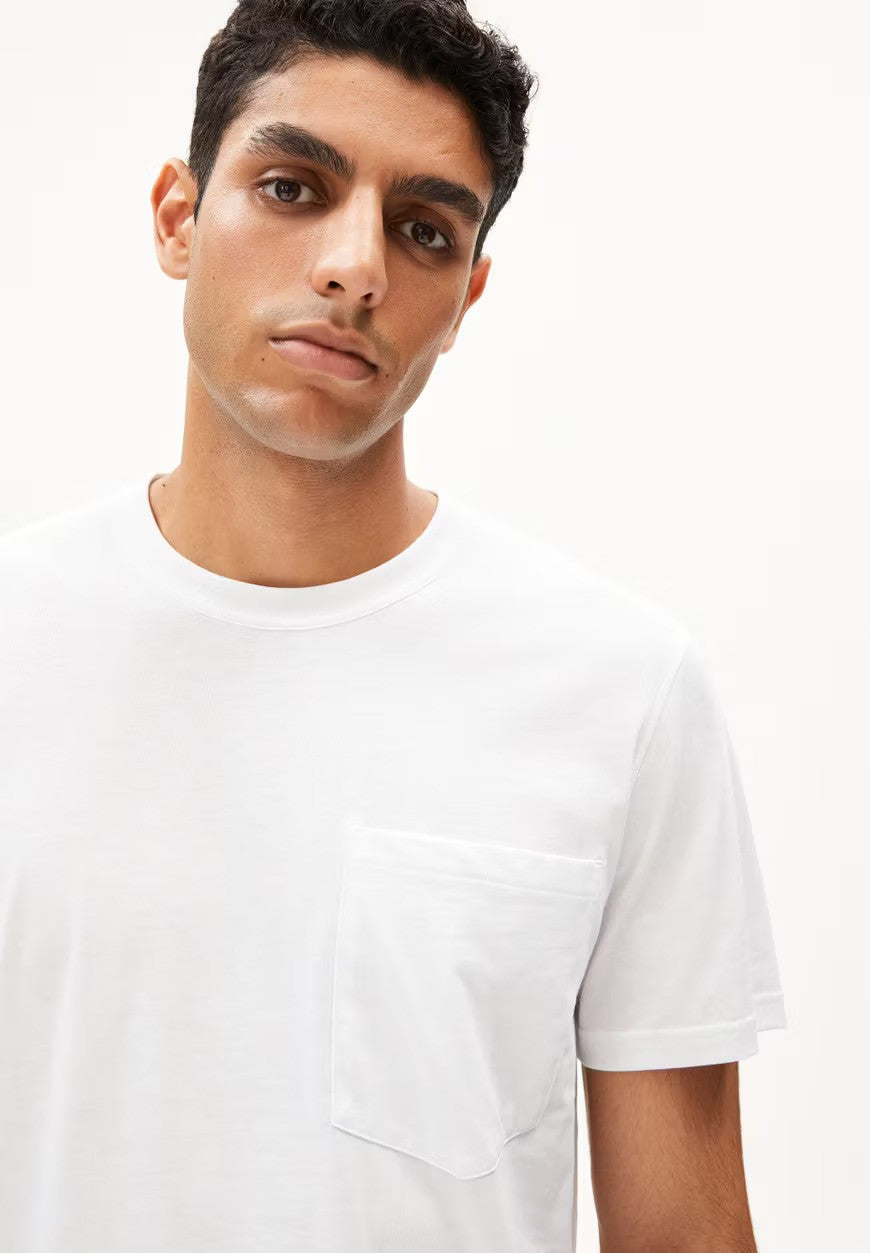 ARMEDANGELS | T-Shirt avec poche "MAARKOS" - Blanc