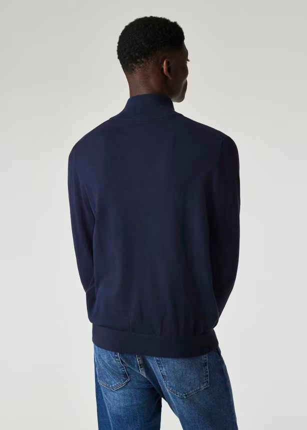 Paul Smith | Pull à demi-zip avec logo Zebra - Marine