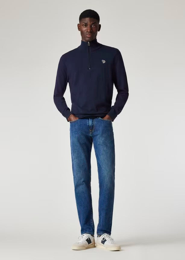 Paul Smith | Pull à demi-zip avec logo Zebra - Marine