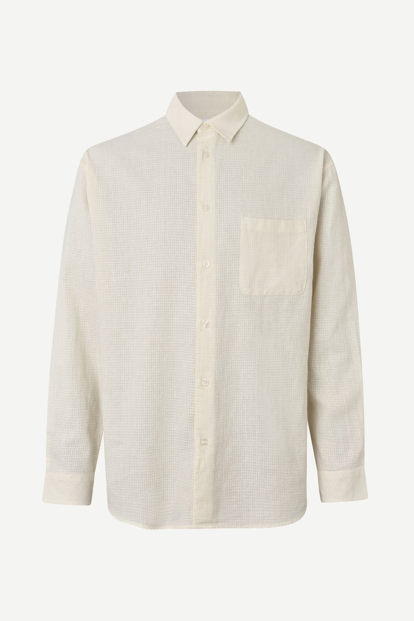 SAMSØE SAMSØE | Chemise en coton "Saluan J" - Crème