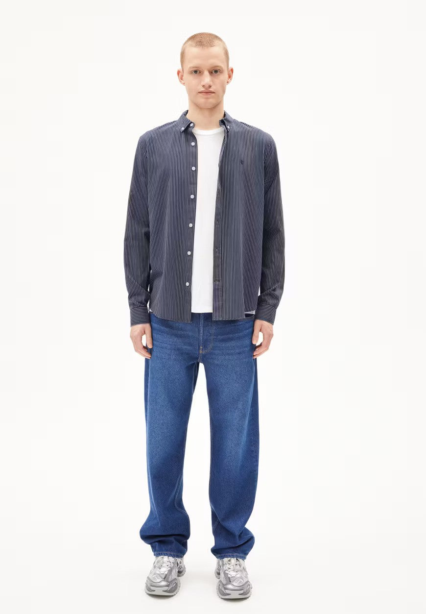 ARMEDANGELS | Chemise rayé "QUAASA" - Bleu marine