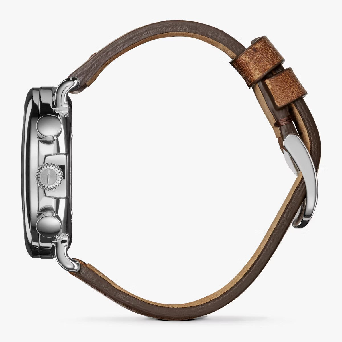 Shinola - Montre Runwell Chrono 41 mm - Bleu nuit / Tan britannique