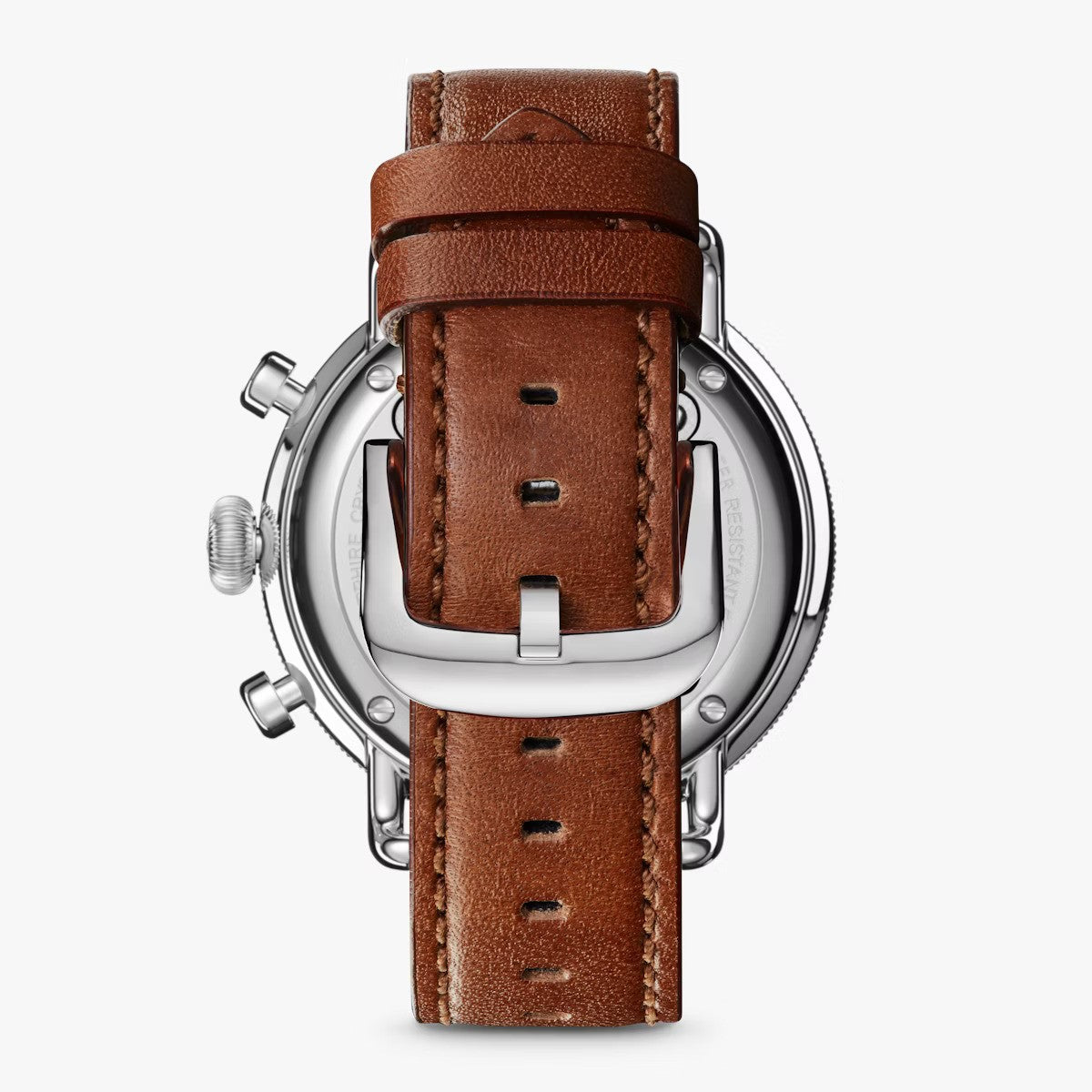 Shinola - Montre CANFIELD CHRONO 43MM - Bleu nuit / Cognac foncé