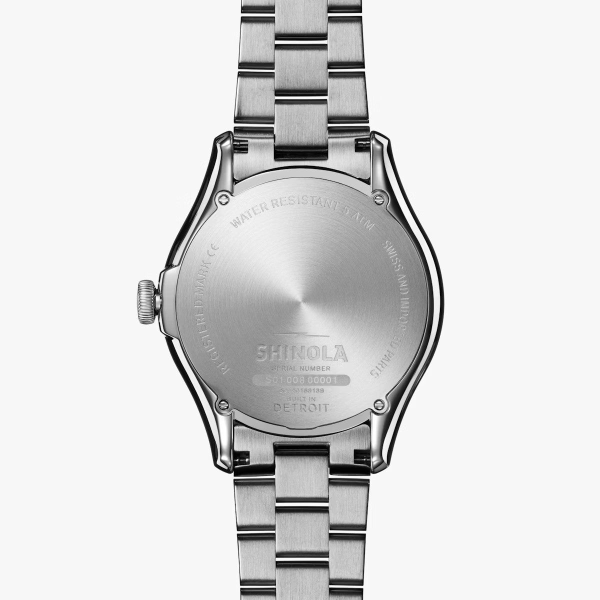 SHINOLA - MONTRE VINTON 38MM - ARGENT/BLANC