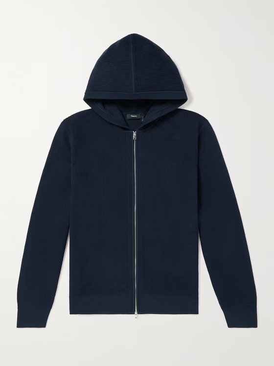 Theory - pull en coton avec fermeture éclair myhlo - Marine