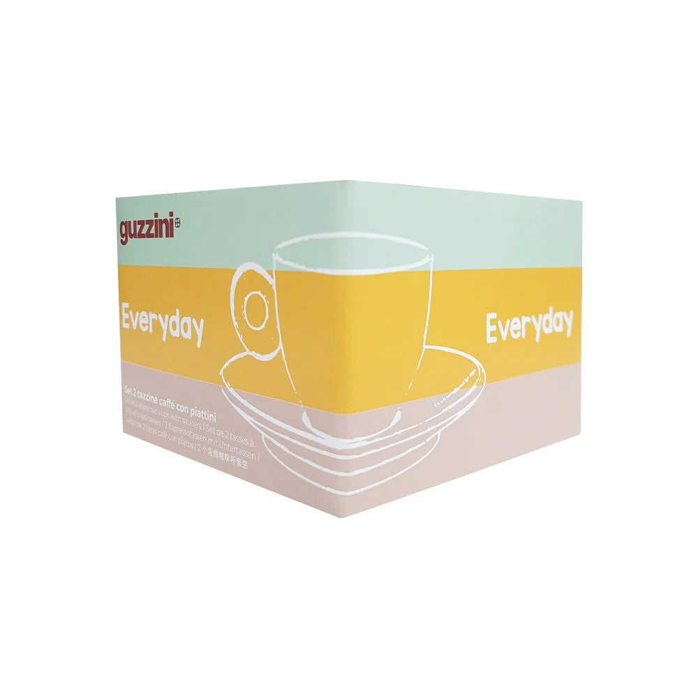 GUZZINI | 4 TASSES EXPRESSO - BLANC/VERT