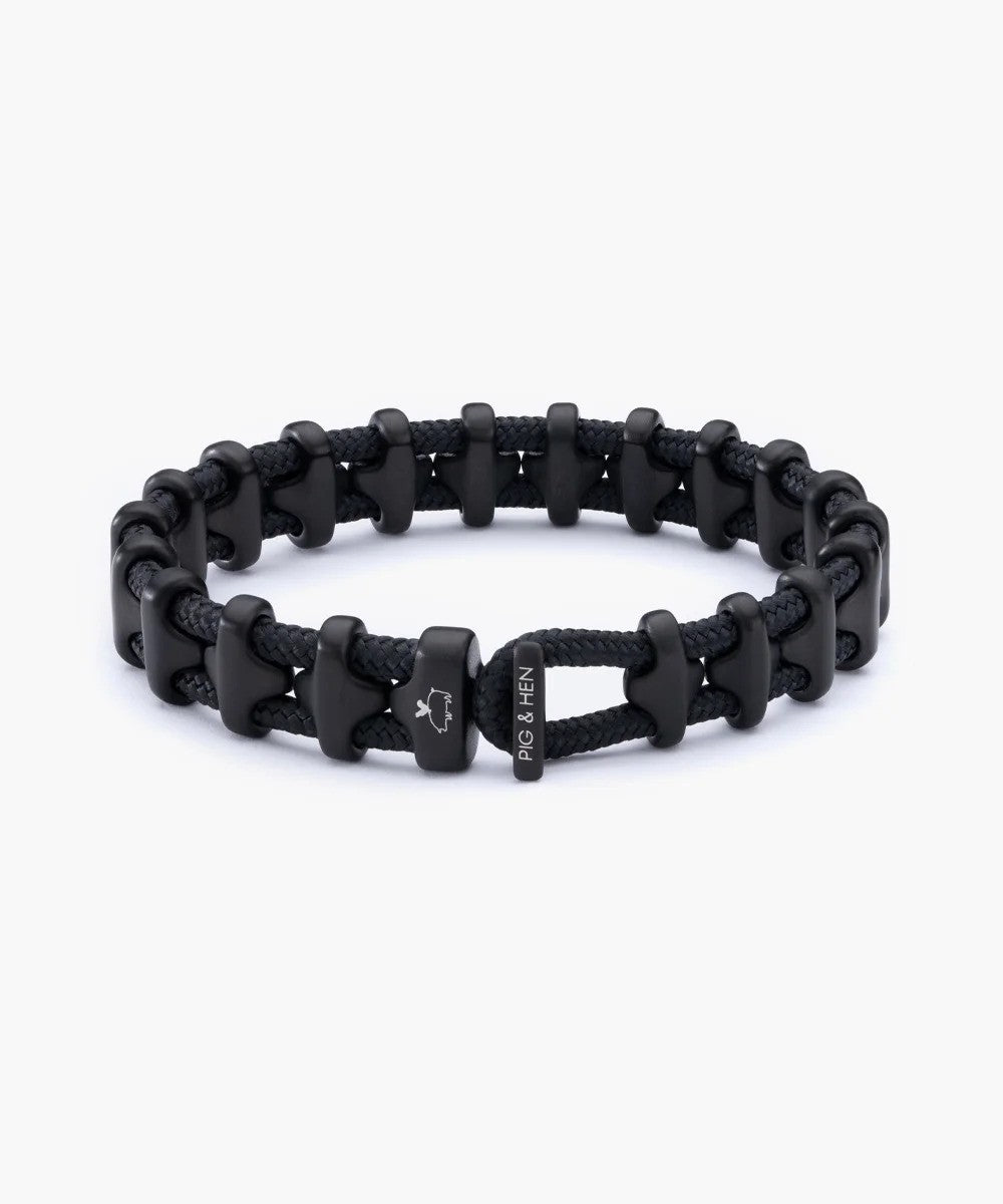Pig & Hen | Bracelet "Bold Bob" - Noir/Noir