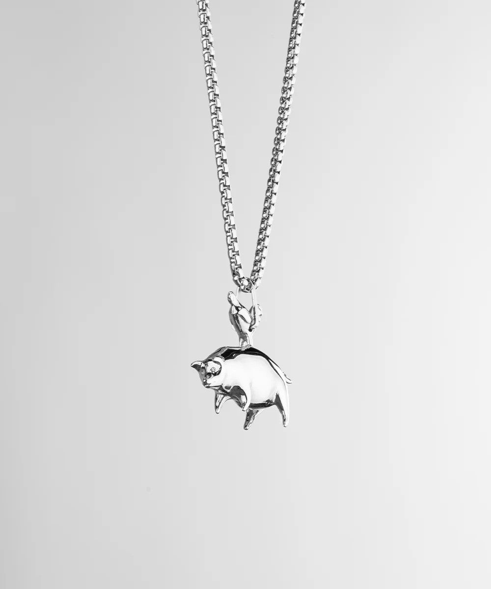 Pig & Hen | Collier à pendentifs ''Logo'' - Argent