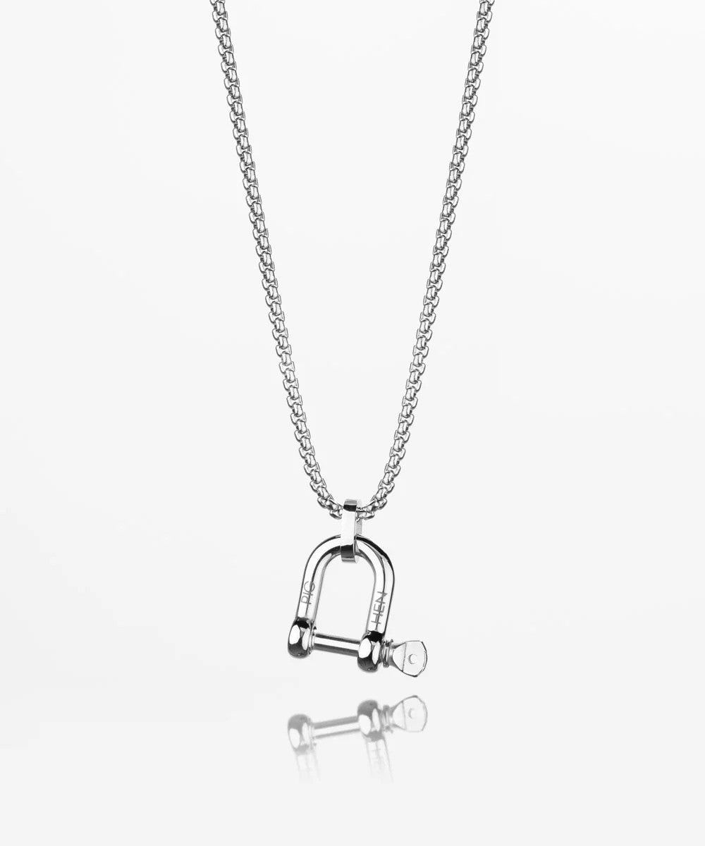 Pig & Hen | Collier ''D-shackle'' - Argent
