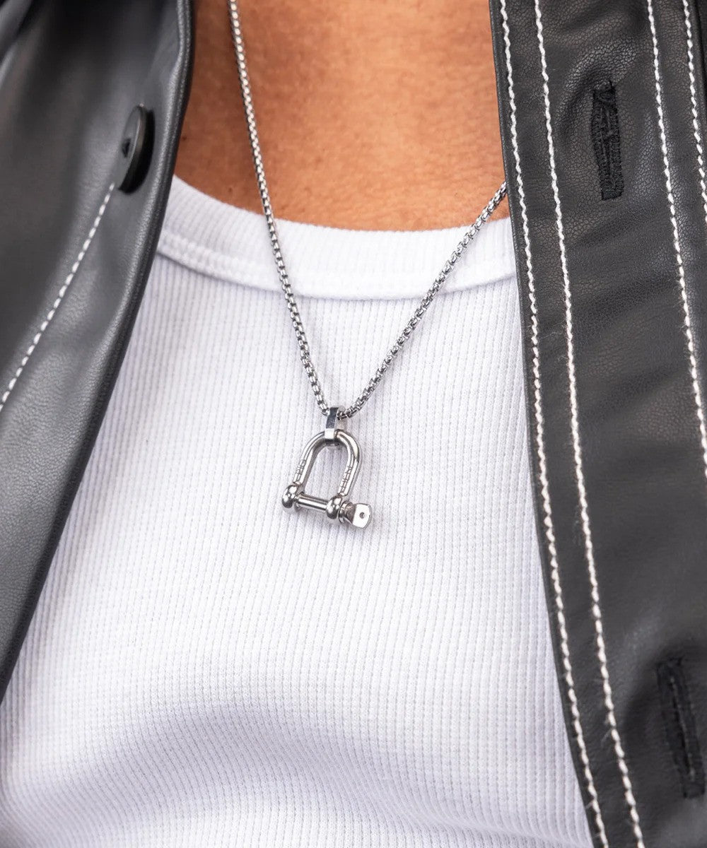 Pig & Hen | Collier ''D-shackle'' - Argent