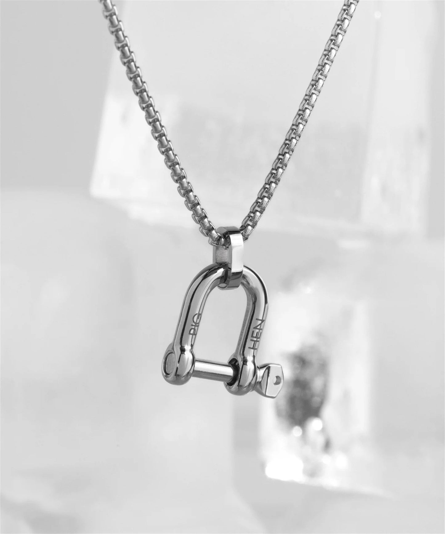 Pig & Hen | Collier ''D-shackle'' - Argent