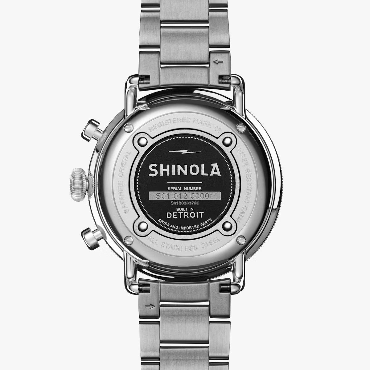 Shinola - Montre CANFIELD CHRONO 43MM - Bleu nuit / Argent