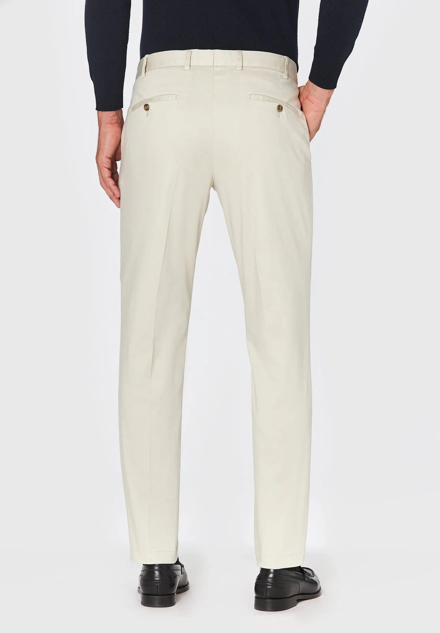 HILTL | Le chino slim fit en coton ''Tilo Supima 365'' - Beige clair