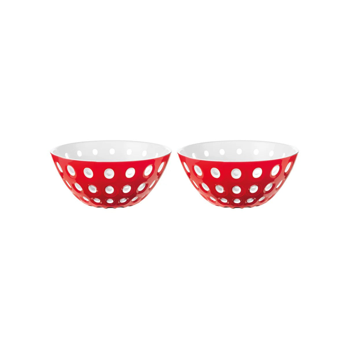 GUZZINI | BOL "LE MURRINE"  Ensemble de 2 bols 12cm -Rouge et blanc