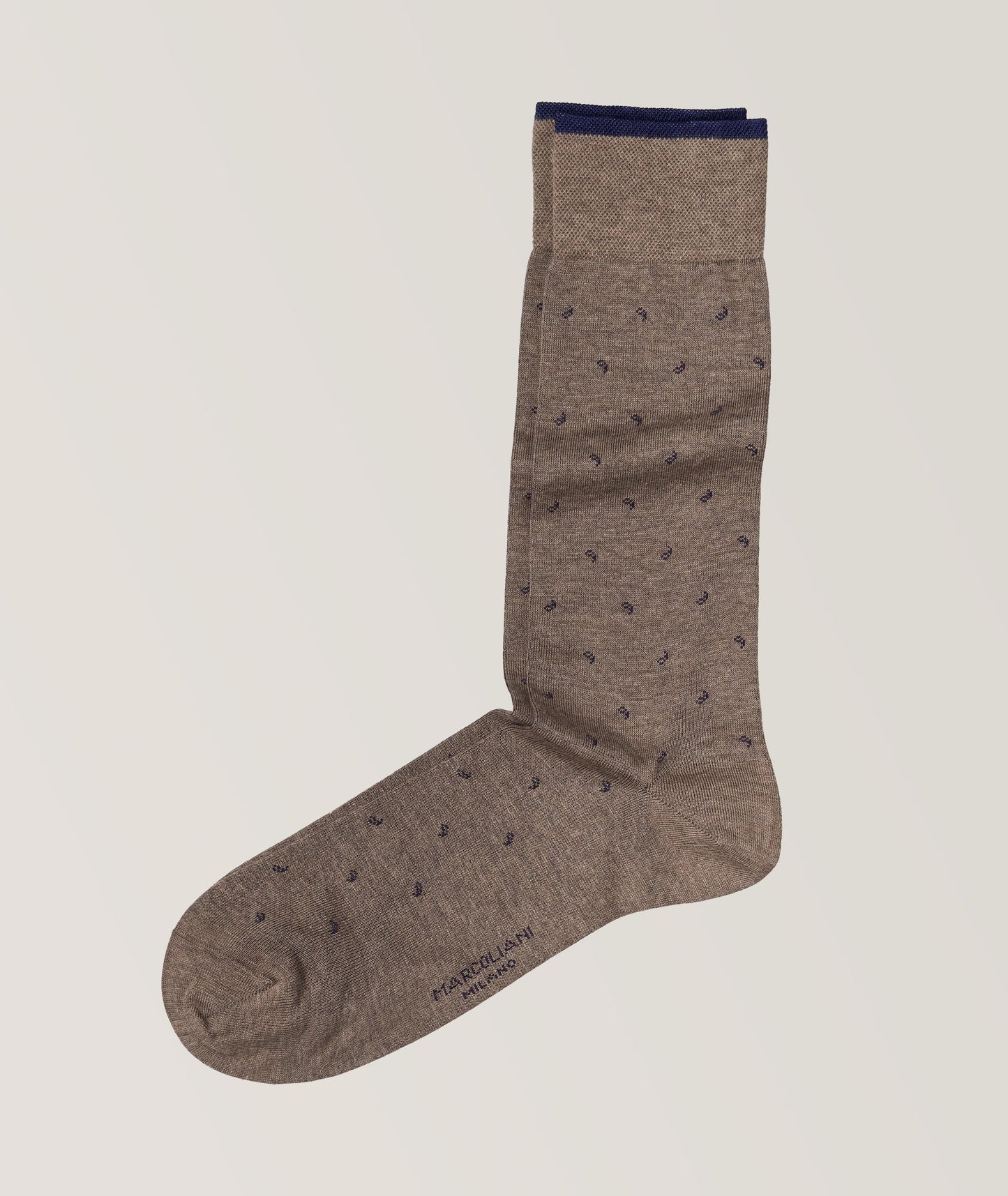 Marcoliani - Chaussettes Mini Paisley en coton Pima - beige