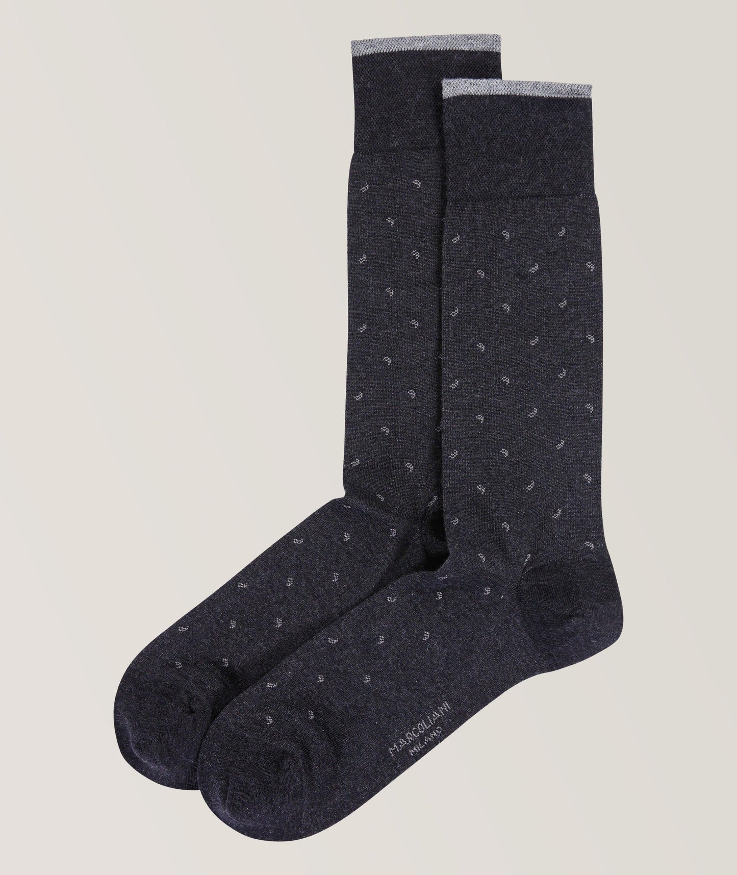 Marcoliani - Chaussettes Mini Paisley en coton Pima - Gris