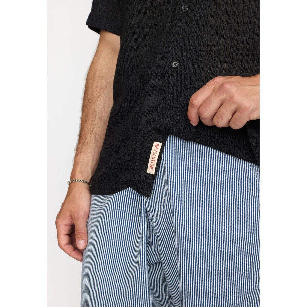 Revolution | Chemise cubaine à manches courtes - Noir
