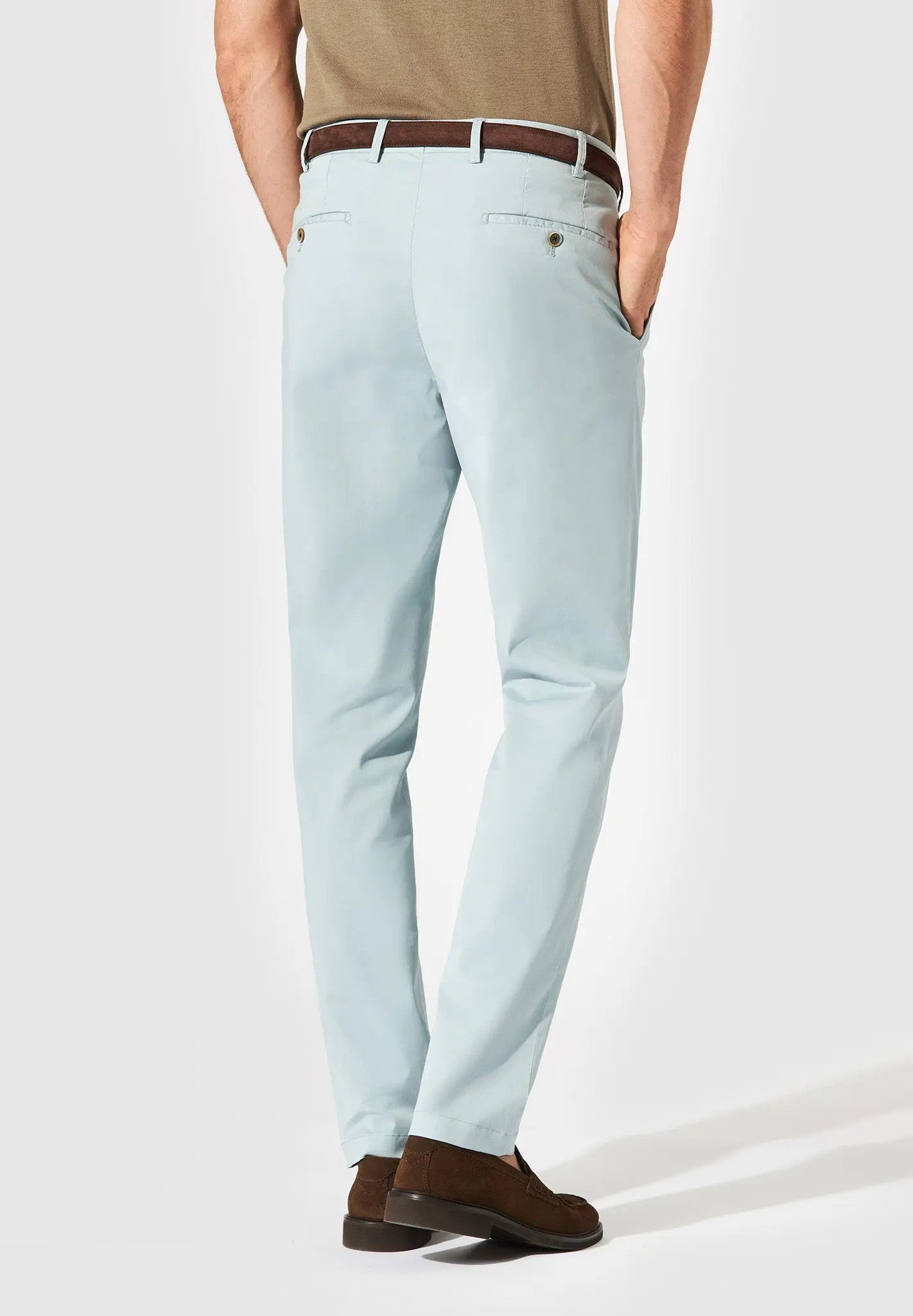 HILTL | Le chino ''Primo'' en coton et lyocell - bleu clair
