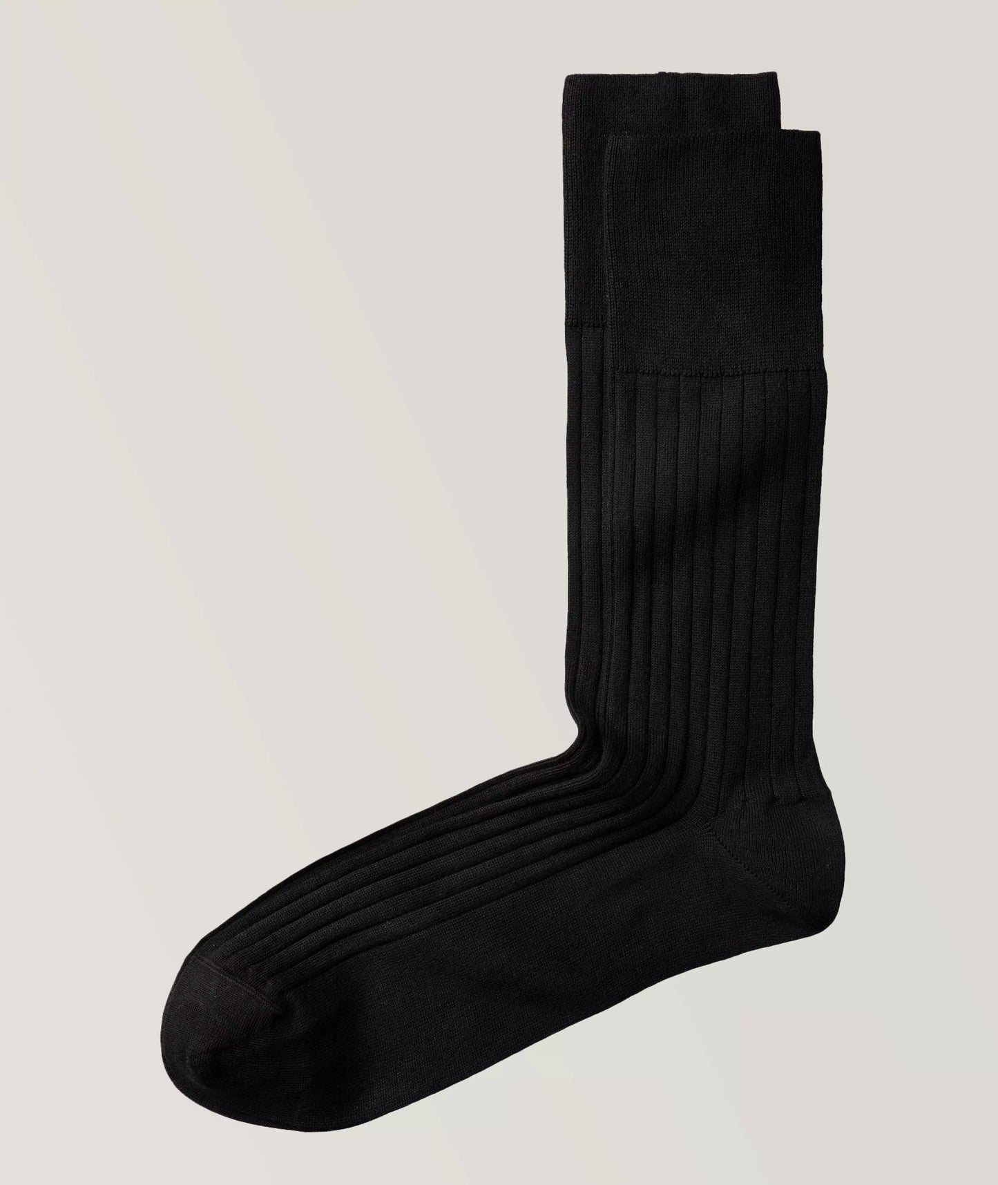 Marcoliani - Chaussettes côtelées en coton égyptien et nylon  - Noir