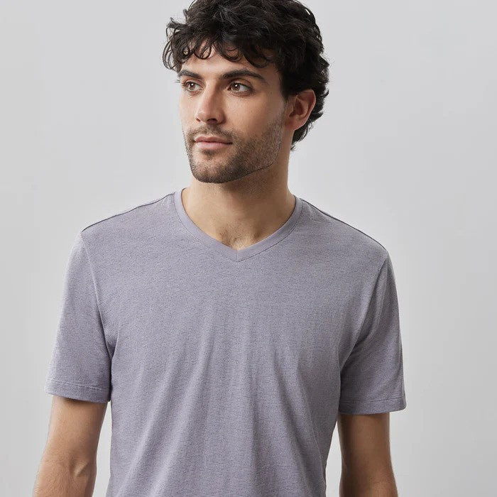 Robert Barakett | Le T-shirt Thoreau à col en V - Mauve