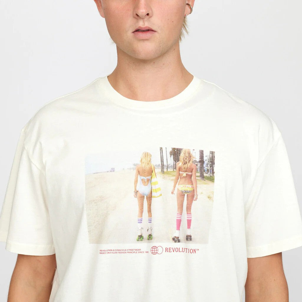 RVLT | Le t-shirt ample ''1371 ROL'' - Blanc cassé