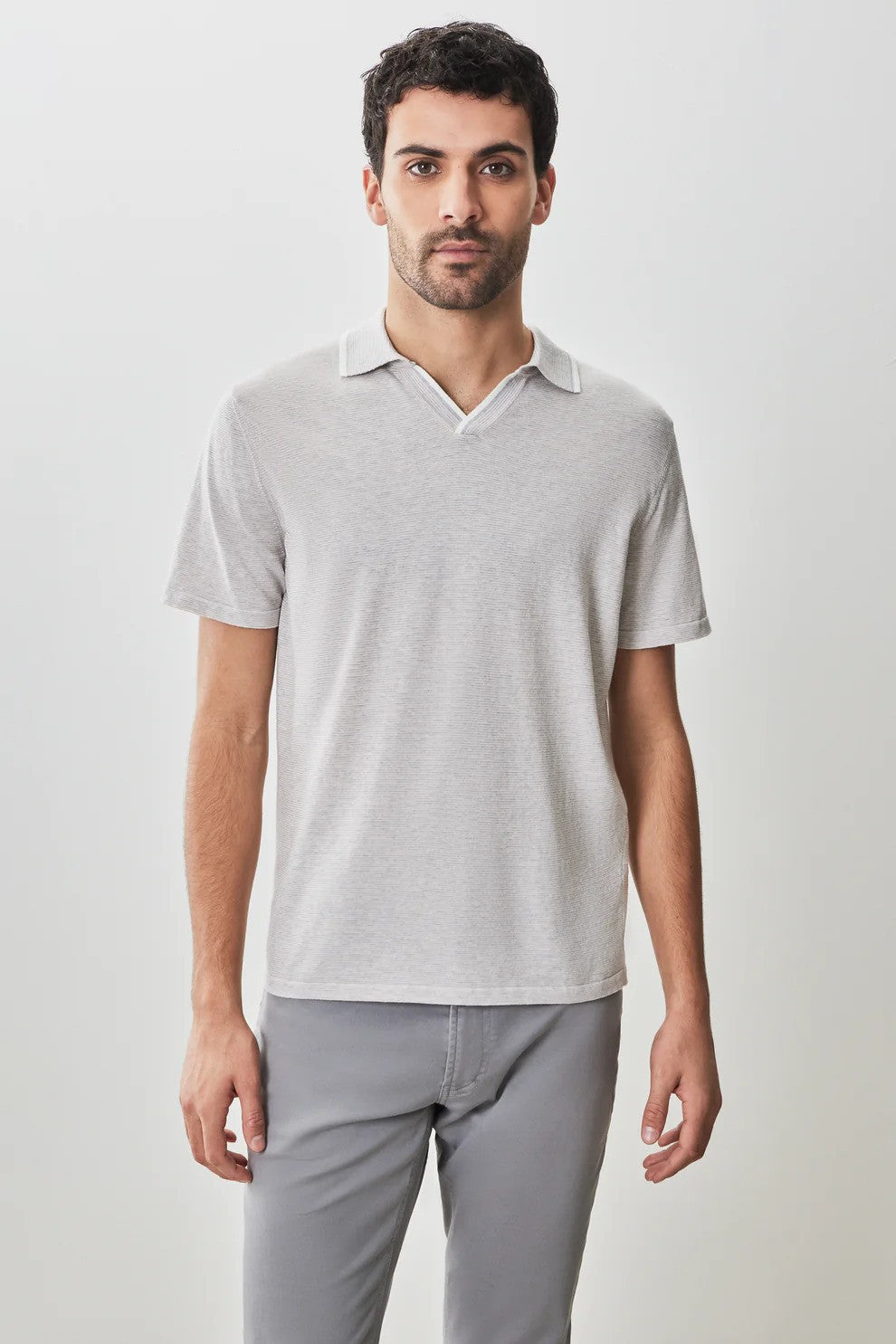 Robert Barakett | Polo col ouvert ''Enrico'' - Rose clair