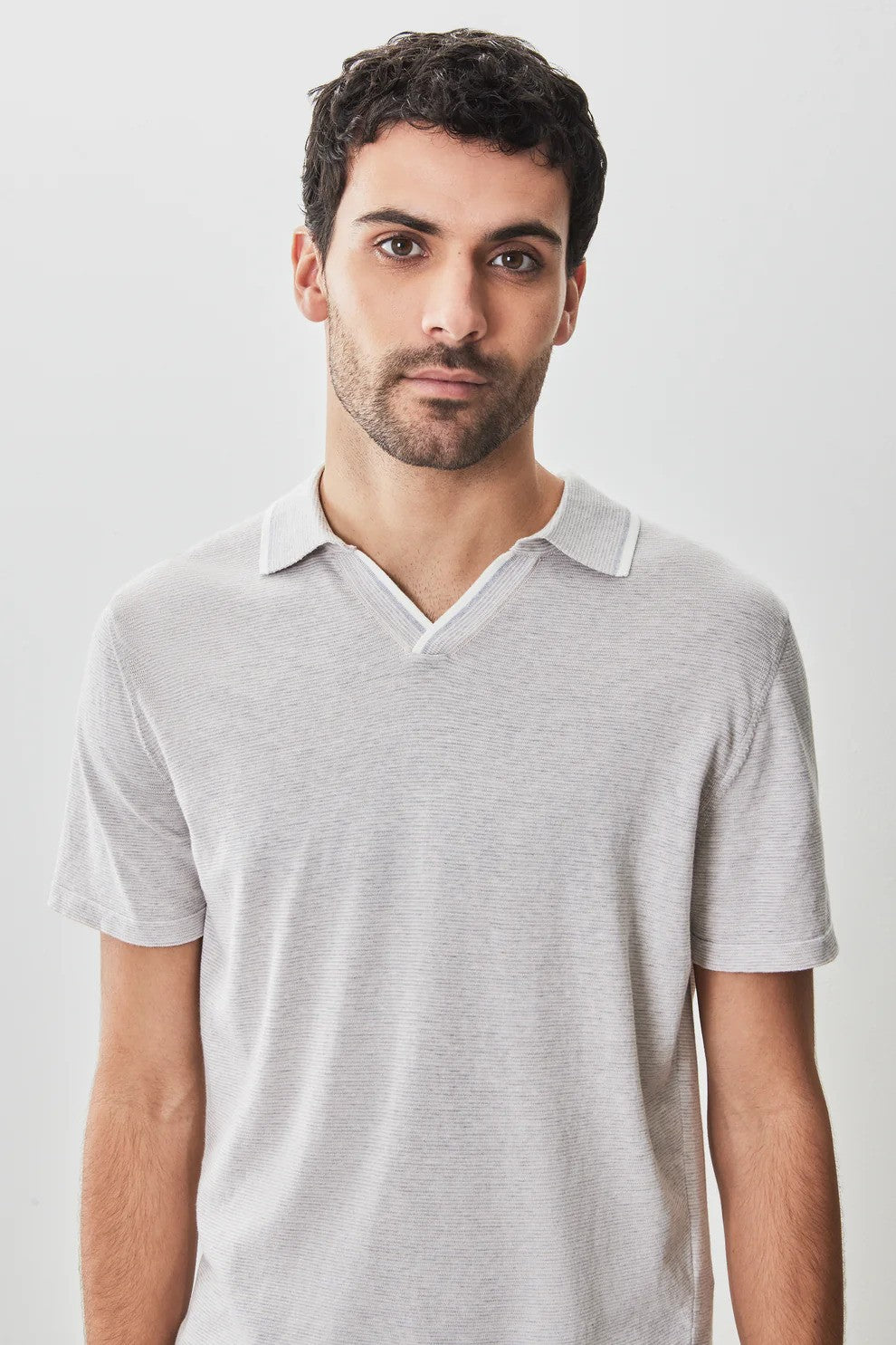 Robert Barakett | Polo col ouvert ''Enrico'' - Rose clair