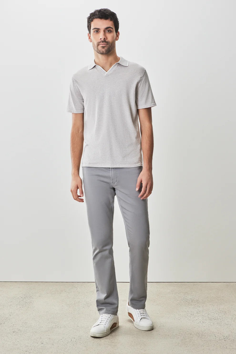 Robert Barakett | Polo col ouvert ''Enrico'' - Rose clair