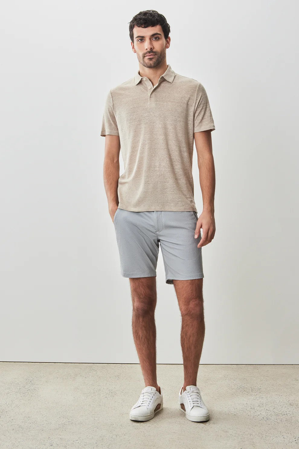 Robert Barakett | Polo en lin ''Boyce'' - Tan