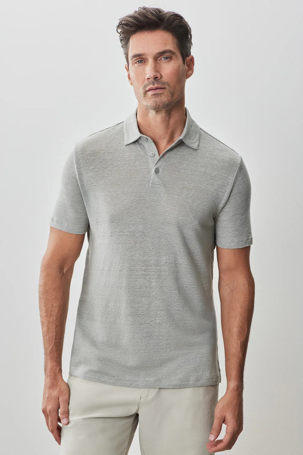 Robert Barakett | Polo en lin ''Boyce'' - Pastel Olive