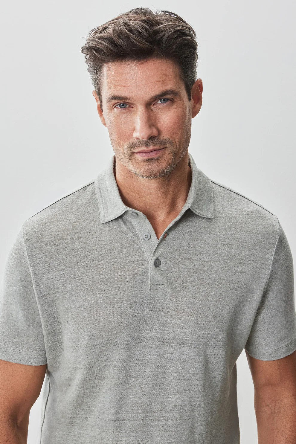Robert Barakett | Polo en lin ''Boyce'' - Pastel Olive