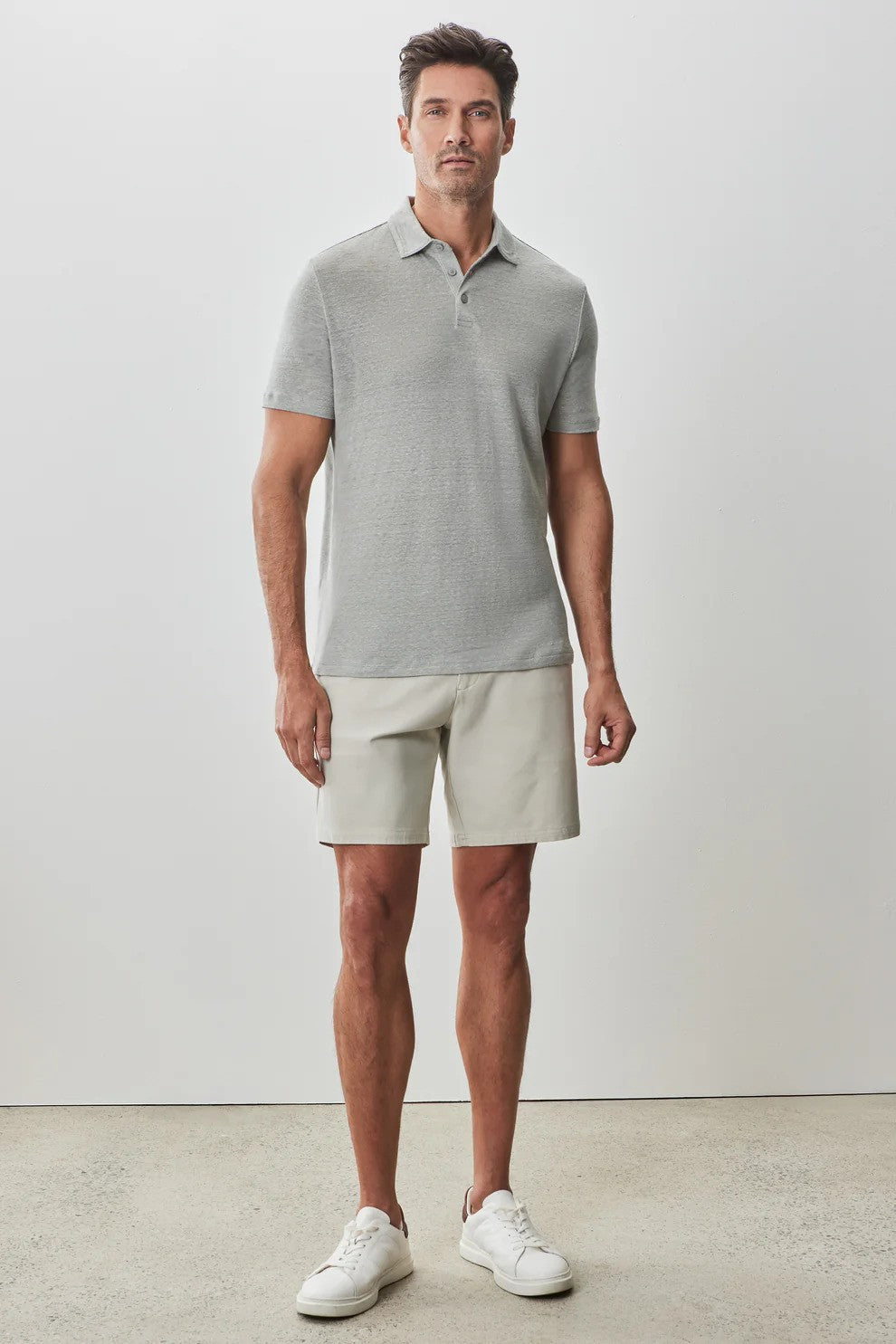 Robert Barakett | Polo en lin ''Boyce'' - Pastel Olive
