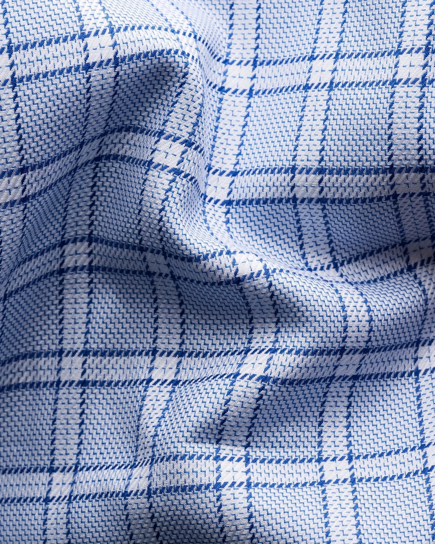 Eton | Chemise à carreaux en sergé - Bleu foncé