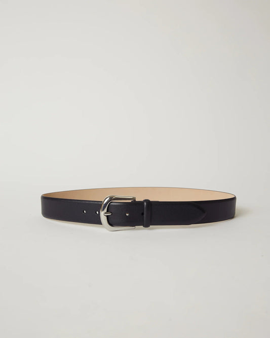 B-low the belt - Ceinture en cuir Kennedy -  Noir/Argent